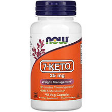 7-КЕТО NOW Foods "7-KETO" 25 мг, контроль ваги (90 капсул)