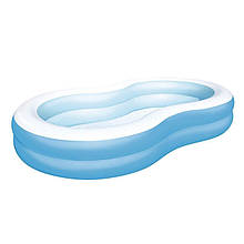 Дитячий надувний басейн Bestway 54117, блакитний, 262 х 157 х 46 см топ