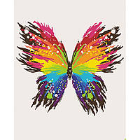 Go Красива картина розмальовка за номерами цифр "Кольоровий метелик" Art Craft 11647-AC 40х50 см живопис