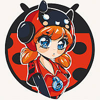 Go Красивая картина раскраска по номерам цифрам "Ladybug Bea" Art Craft 15546-AC 30х30 см живопись рисование