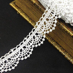 (1 м) Мереживо макраме Sindtex 2см Колір білий (M729-6-001)