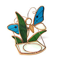 Гарний свічник Метелик із металу з декором