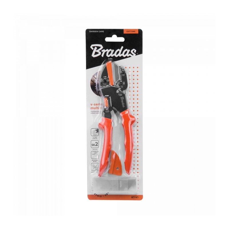 Секатор Bradas V-SERIES багатофункціональний MULTI TOOLS для гілок d 12 мм, сталь SK2, KT-V1