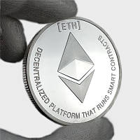 Монета сувенирная Eurs Ethereum Серебристый цвет (ETH-S) (bbx)