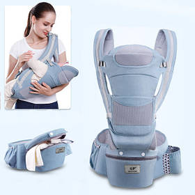 Хипсит, Эрго-рюкзак, кенгуру переноска Baby Carrier 6 в 1 Голубой (vol-891)