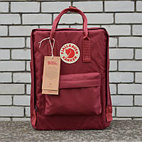 Рюкзак классический в бордовом цвете Fjallraven Kanken Classic. Рюкзак для прогулок или в школу 16л