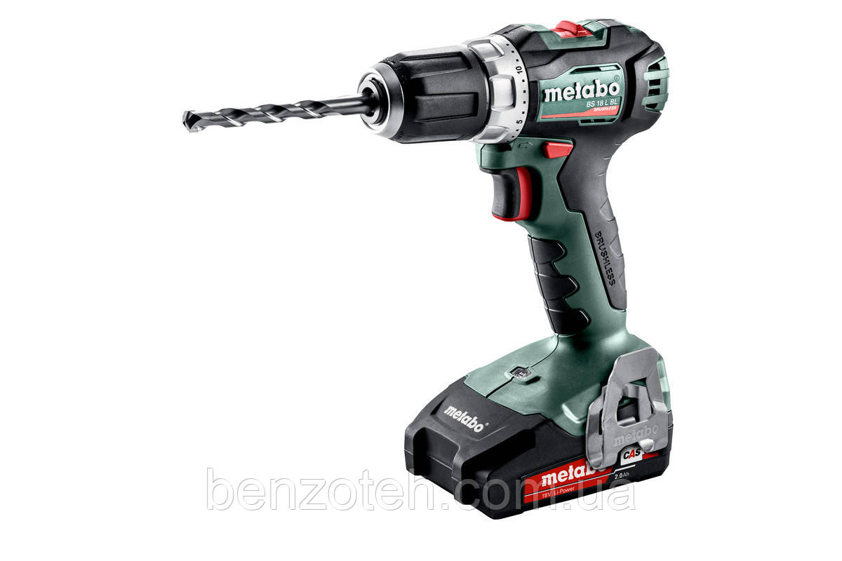 Шуруповерт акумуляторний Metabo BS 18 L BL (2 АКБ 18 В / 2.0 Ач та зарядне)