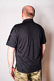 Футболка поло 46-60р. чорна Поліція з липучками, фото 2