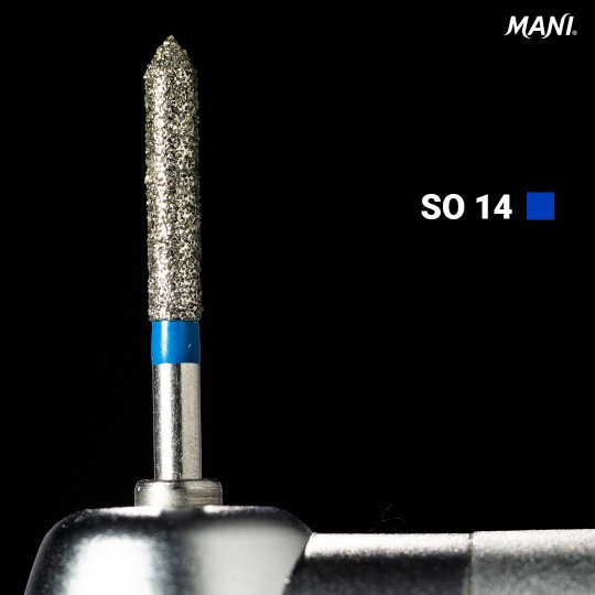 Алмазний бор SO-14. Фісура-олівець (ISO 131/018), синій.