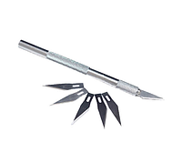 Нож скальпель набор инструмента для резки + дополнительные лезвия 5 шт.