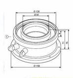 Адаптер для з'єднання котла Bosch з димоходом Ø80/125 мм, фото 2