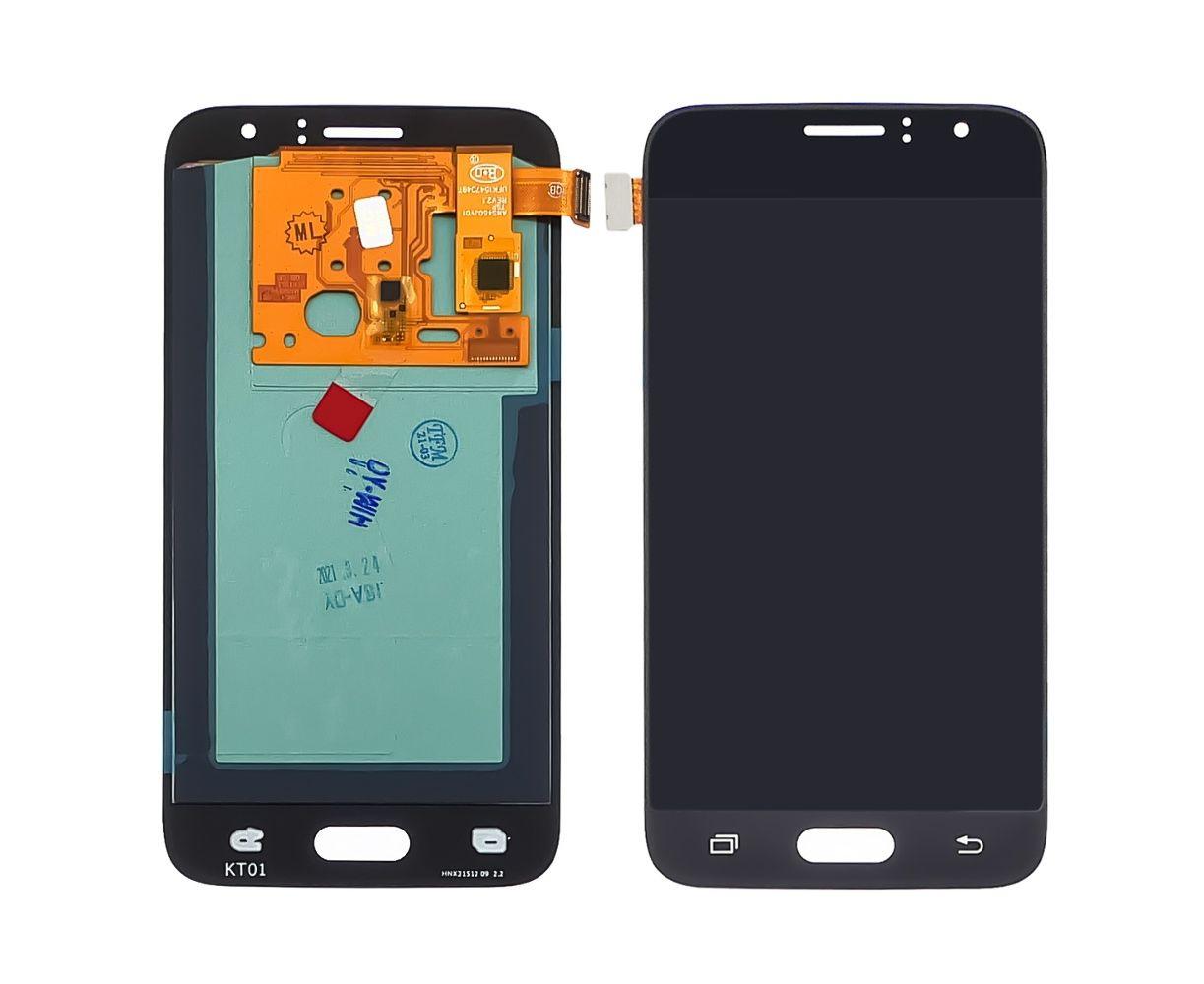 Дисплей для Samsung J120H Galaxy J1 (2016) з сенсорним склом (Чорний) OLED, фото 1