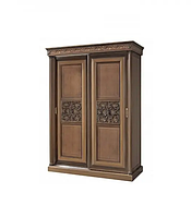 Шафа-купе С-2 дводверний корпус ДСП горіх Караваджо, фасад МДФ горіх Італійський (Скай ТМ)