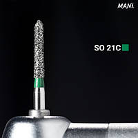 Алмазный бор SO-21C. Фиссура-карандаш (ISO298/015), зеленый.