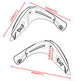 Мото захист рук CQR c led-підсвічуванням в торець керма 22мм (чорна), фото 4