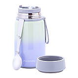 Термос харчовий обідній для супу Kamille Фіолетовий 800мл з нержавіючої сталі KM-2097, фото 9