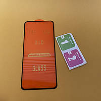 Защитное стекло полноэкранное для Tecno SPARK 6 Go черное 21D Full Glue orange