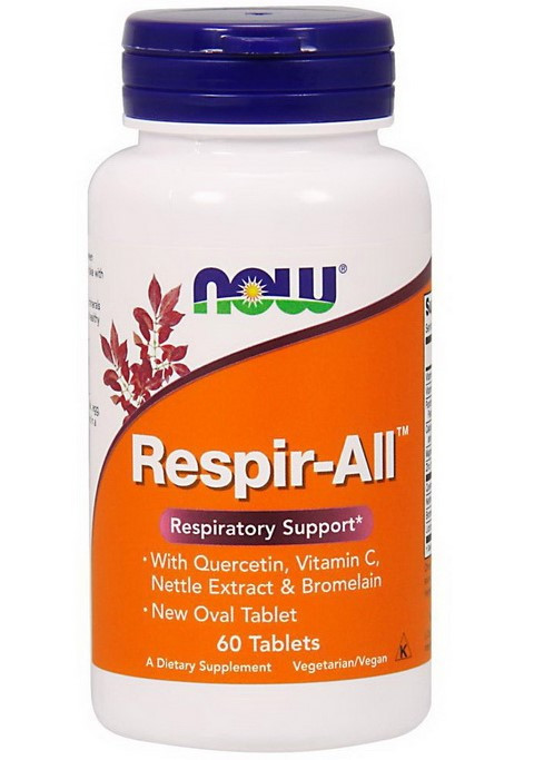 Підтримка дихальної функції NOW Respir-All 60 таб