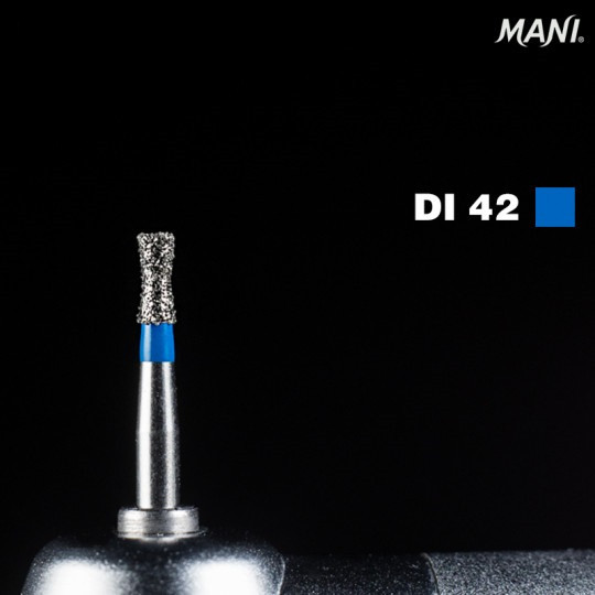 Алмазний бор DI-42.  Подвійний зворотний конус (ISO 019/014) синій.