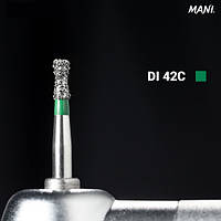 Алмазный бор DI-42C. Двойной обратный конус (ISO 032/015), зеленый.