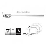 Набір еластичних регульованих гумок BUNGEE CORD REGULATED з пінним затискачем, блістер, BCR-05SET1GY-B, фото 4