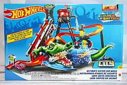 Трек Хот Вілс Вибух кольорів Водонапірна вежа Hot Wheels City Ultimate Gator Car Wash FTB67