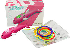 Бездротова низькотемпературна 3D ручка 369.TOYS Blue + трафарети