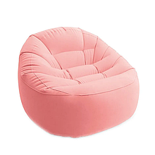 Al Надувне велюрове крісло 68590, 112-104-74 см (Рожеве)