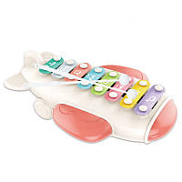 Al Дитячий ксилофон "Самолет" 668-156 (Біло-жовтогарячий)