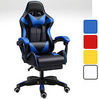 Кресло геймерское компьютерное игровое Bonro B-810 с подставкой для ног офисное для компьютера дома А5430-3 Синий