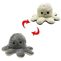 Al М'яка іграшка MP 2270-4, восьминіг, 30 см, двосторонній (Біло-сірий)