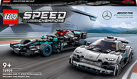 LEGO Speed Champions Mercedes-AMG F1 W12 E Performance и Mercedes-AMG Project One 76909