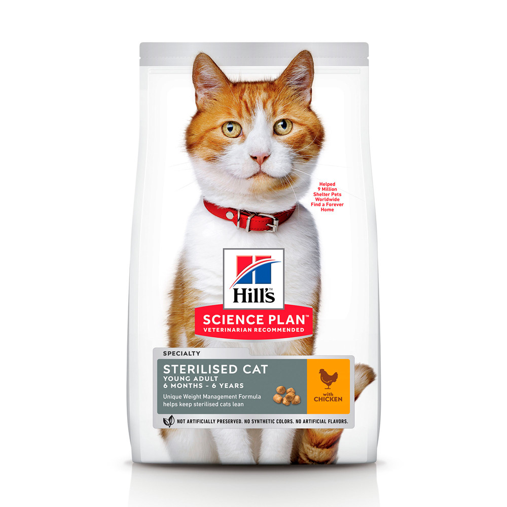 Hill's SP Feline Adult Young Sterilised Cat With Chicken 15 кг