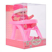 Al Пупс 60233EG, 10 см з аксесуарами (Рожевий стілець для годування з шапкою)