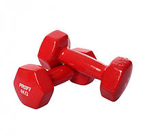 Al Гантель 4 кг MS 3279 з вініловим покриттям (Червоний)