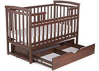 Мультифункциональная детская кроватка-трансформер : люлька, манеж, диванчик,цвет орех