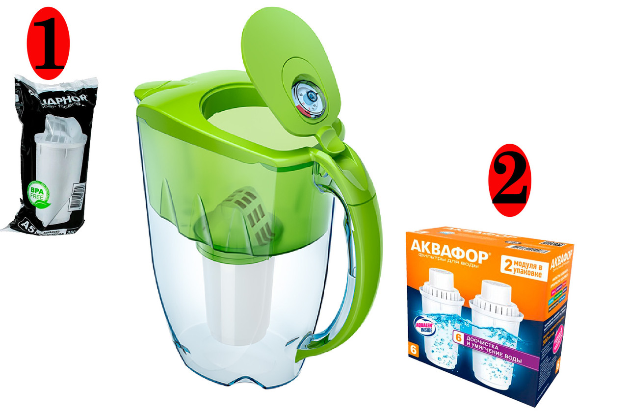 Фильтр для Очистки Питьевой Воды Кувшин Аквафор Арктик Салатовый с ...