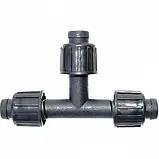 Трійник затискний 16х16х16 мм, для крапельної стрічки, (фурнітура для монтажу крапельного поливу), фото 3