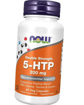 5 htp серотонін NOW 5-HTP 200 mg 60 капс, фото 3