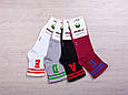 Жіночі шкарпетки теніс шкарпетки стрейч Mirabello з буквами 36-40 12 шт в уп мікс 4 кольорів, фото 3