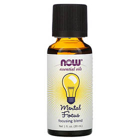 Ефірна олія для концентрації уваги NOW Foods, Essential Oils "Mental Focus" (30 мл)