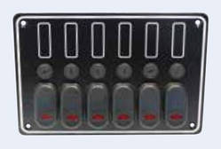 Панель вимикачів, 6 кнопок, арт. 86860190135, алюміній 190X135мм