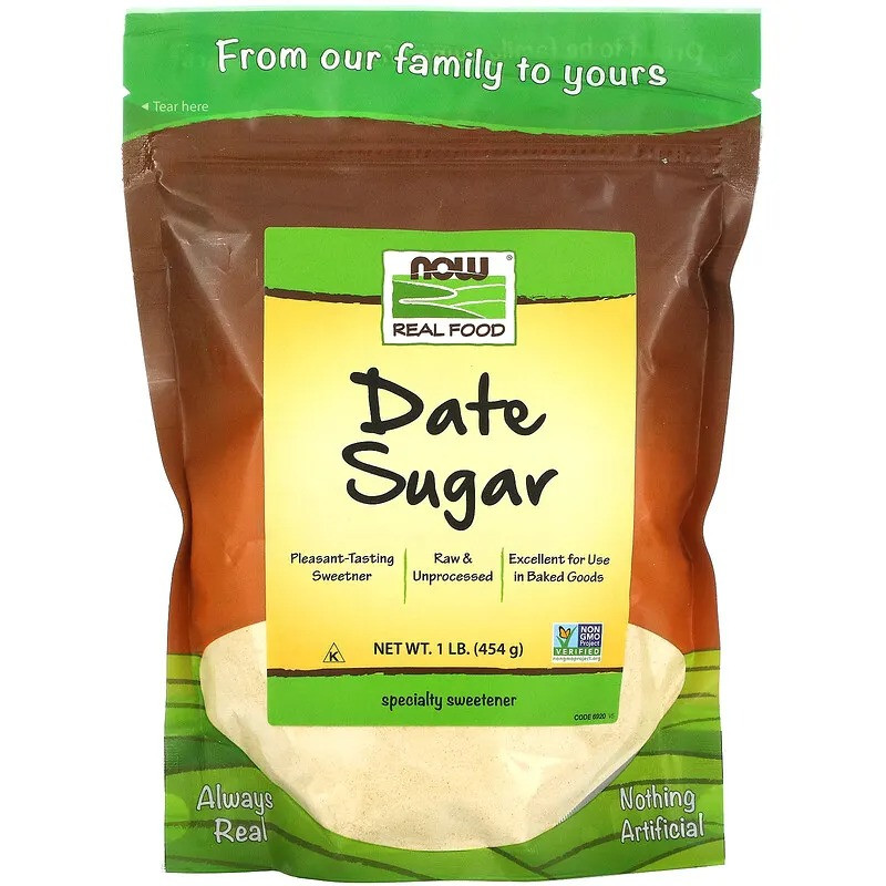 Фініковий цукор NOW Foods, Real Food "Date Sugar" (454 г)