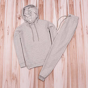 Спортивний костюм чоловічий світло-сірий меланж Світшот, Худі та штани спортивні на манжетах Весна-літо