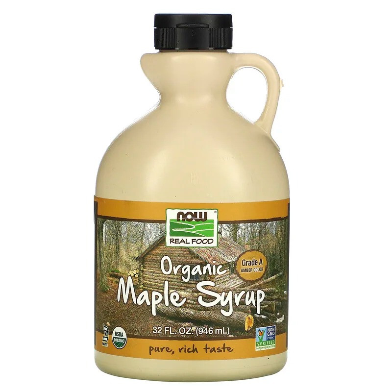 Органічний кленовий сироп NOW Foods "Organic Maple Syrup" середній бурштиновий, клас А (946 мл)