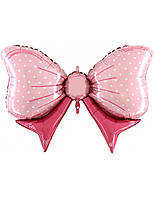 Фольгована куля Бант рожева, 60*88 см