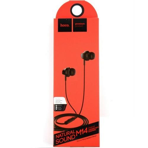 Навушники з мікрофоном провідні Hoco M14 Initial sound 3.5mm Black