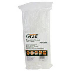 Стрижні клейові Ø11.2×300 мм 34 шт 1 кг (прозорі) GRAD (2711025)