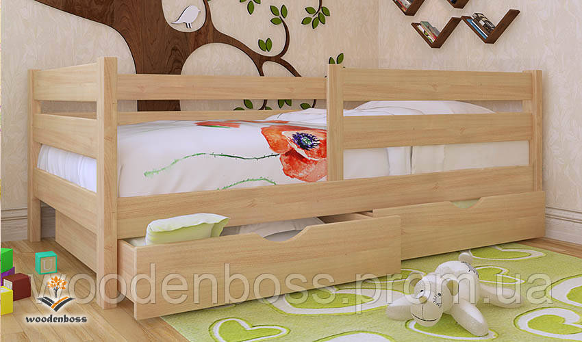 Ліжко дитяче підліткове від "Wooden Boss" Амелі Екстра (спальне місце 90 см х 190/200 см)