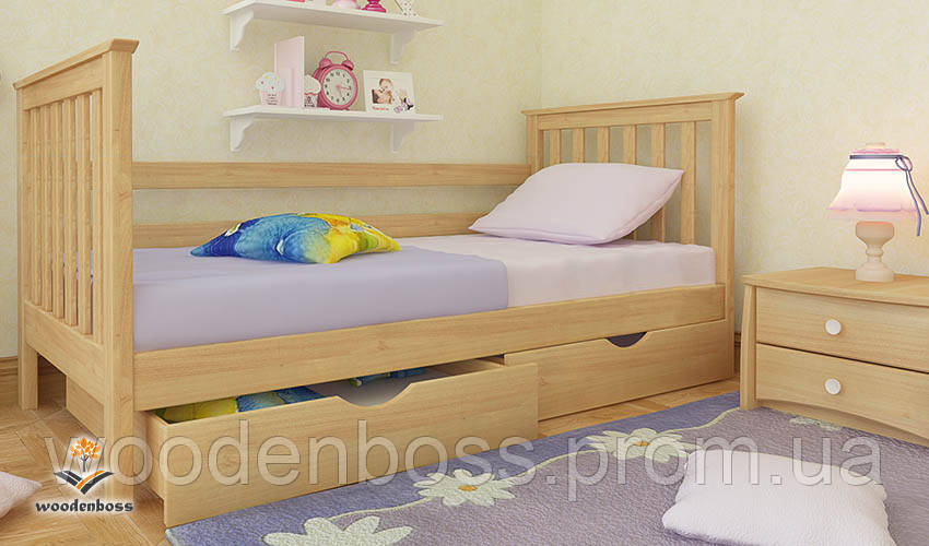Ліжко дитяче підліткове від "Wooden Boss" Аріана (спальне місце 80 см х 190/200 см)